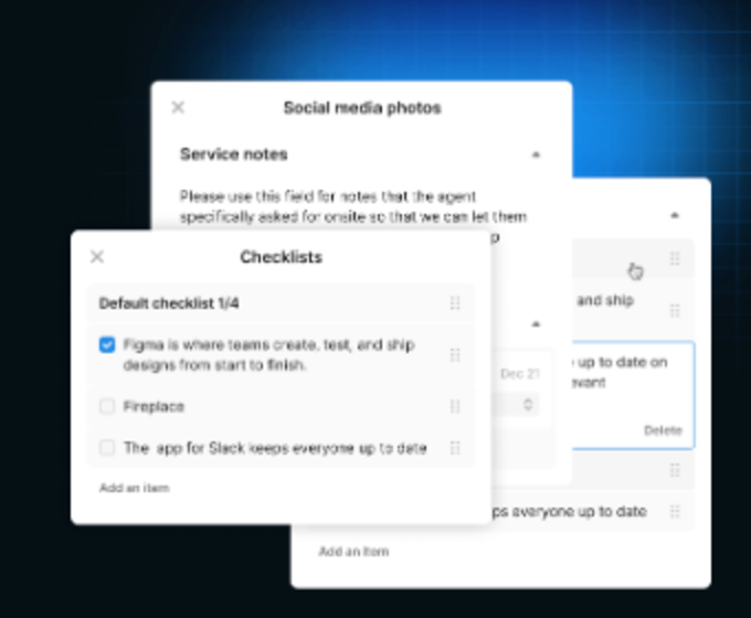 Tonomo project management — automated checklists